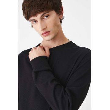 Medicine longsleeve barbati, culoarea negru, neted