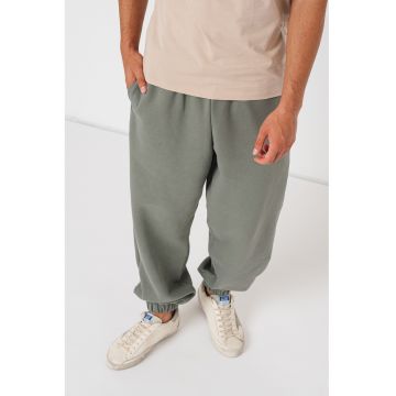 Pantaloni de trening din amestec de bumbac cu snur