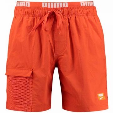 Pantaloni scurti barbati Puma Swim Men Utility Mid Shorts 1p Chil 93805701, M, Portocaliu