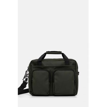 Rains geanta Texel Tech Bag W3 culoarea verde, 14250-03