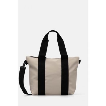 Rains geanta Tote Bag Micro W3 culoarea bej, 14180-26