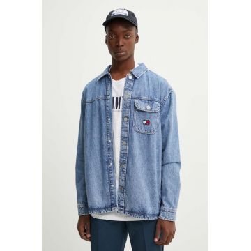 Tommy Jeans camasa barbati, cu guler clasic, relaxed, DM0DM19527