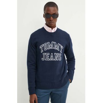 Tommy Jeans pulover barbati, culoarea albastru marin, DM0DM19178