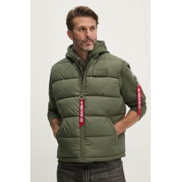 Alpha Industries vesta barbati, culoarea verde, de iarna, 118109