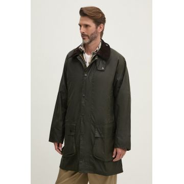 Barbour geaca barbati, culoarea verde, de tranzitie, MWX0008