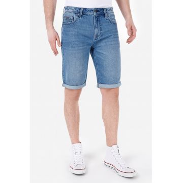 Bermude din denim cu aspect decolorat David