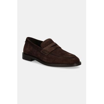 Gant mocasini din piele intoarsa Lozham barbati, culoarea maro, 29673745 G399