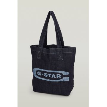 Geanta tote din denim cu logo