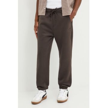 Hollister Co. pantaloni de trening culoarea maro, neted, KI334-4051