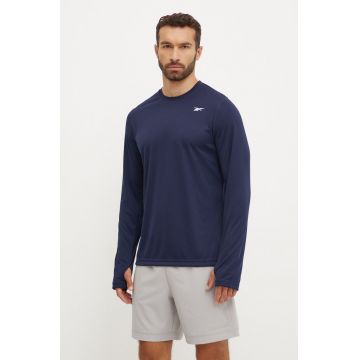 Reebok mânecă lungă de antrenament culoarea albastru marin, neted, 100065328