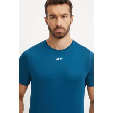 Reebok tricou de alergare Speedwick culoarea turcoaz, neted, 100205999