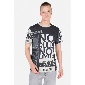 Tricou regular fit cu imprimeu text