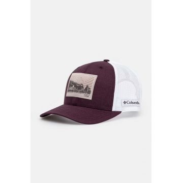 Columbia sapca Mesh Snap Back culoarea bordo, cu imprimeu, 1652541