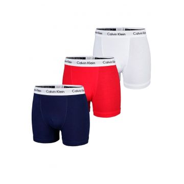 Set de boxeri 3 perechi Trunks - Bumbac - Alb/Rosu/Bleumarin