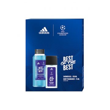 Set Cadou Barbati Uefa Best Of The Best: Deodorant Natural Spray 75 ml + Gel De Dus 250 ml