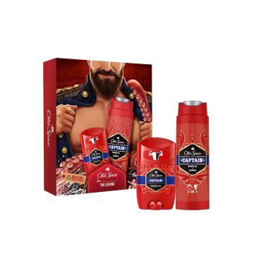 Set Cadou Dark Captain: Gel de dus - 250 ml + Deodorant stick - 50 ml