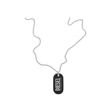 Lant Single Dog Tag DX1349040 - Argintiu - Negru