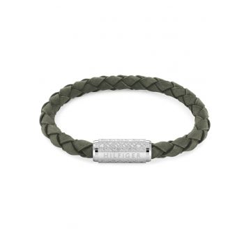 Bratara Men’s Collection braided leather 2790481 - Argintiu - Verde