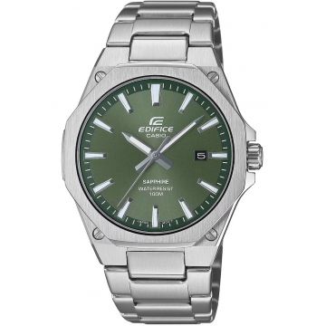 Ceas barbatesc - Inox - Argintiu/Verde