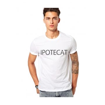 Tricou alb barbati - Ipotecat