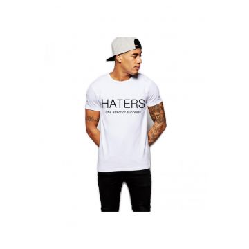 Tricou barbati alb - Haters