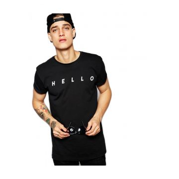 Tricou negru barbati - HELLO