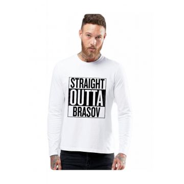 Bluza barbati alba - Straight Outta Brasov