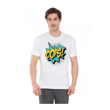 Tricou barbati alb - Oops