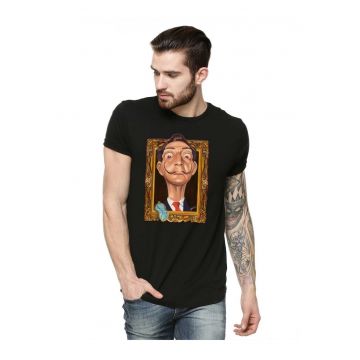 Tricou barbati negru - Dali - Frame