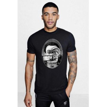 Tricou barbati negru - Dali - The Watcher