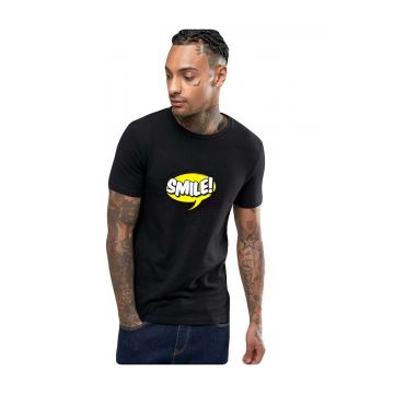 Tricou barbati negru - Smile