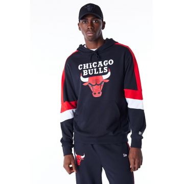 Hanorac cu imprimeu Chicago Bulls si model colorblock