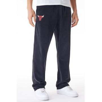 Pantaloni de trening cu aspect catifelat si talie elastica