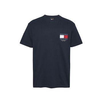 Tricou cu decolteu la baza gatului si logo