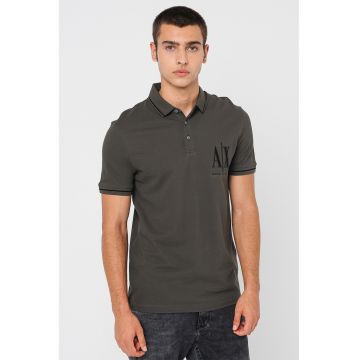 Tricou polo din bumbac cu broderie logo