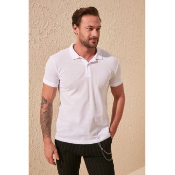 Tricou polo slim fit de bumbac