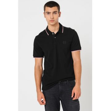 Tricou polo slim fit din bumbac