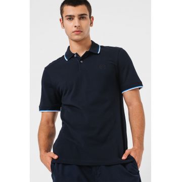 Tricou polo slim fit din bumbac