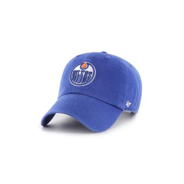 47 brand șapcă de baseball din bumbac NHL Edmonton Oilers culoarea violet, cu imprimeu, H-RGW06GWS-RYB