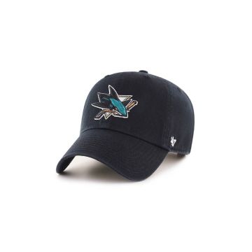 47 brand șapcă de baseball din bumbac NHL San Jose Sharks culoarea negru, cu imprimeu, H-RGW22GWS-BK