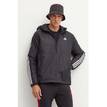 adidas geaca Essentials barbati, culoarea negru, de iarna, IN7194