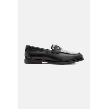 AllSaints mocasini de piele Harmon Loafer barbati, culoarea negru, M024FB