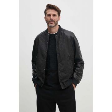 Armani Exchange geaca bomber barbati, culoarea negru, de tranzitie, XM000002 AF10114