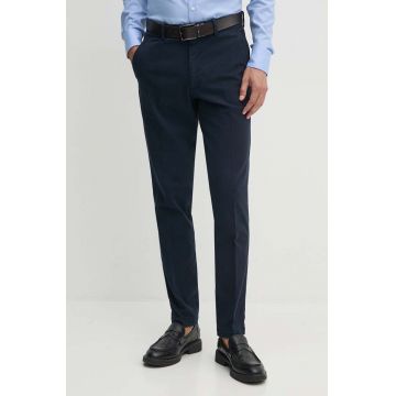 BOSS pantaloni barbati, culoarea albastru marin, drept, 50521257