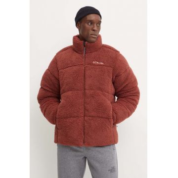 Columbia geaca Puffect Sherpa barbati, culoarea bordo, de iarna, 2086841