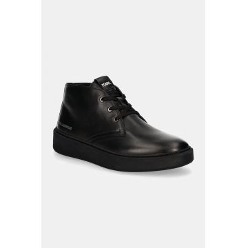 Karl Lagerfeld pantofi FLINT barbati, culoarea negru, KL53330