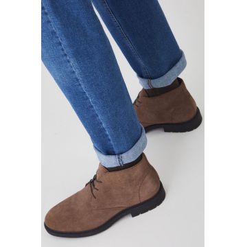 Medicine pantofi de piele intoarsa barbati, culoarea maro