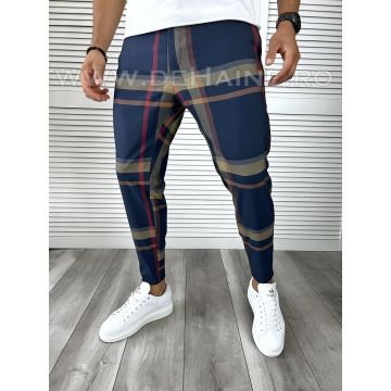 Pantaloni barbati casual regular fit bleumarin B8200 B6-3.1