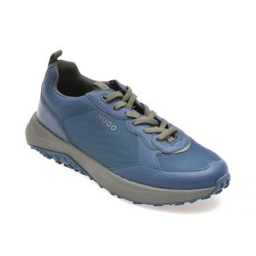 Pantofi sport HUGO bleumarin, 3874, din material textil si piele ecologica