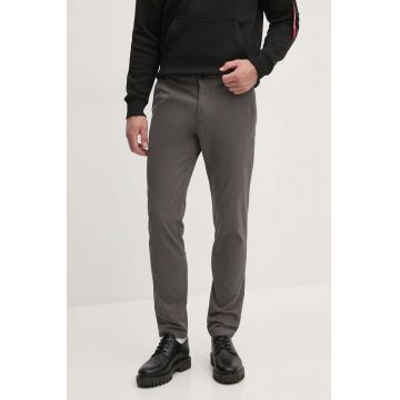 Sisley pantaloni barbati, culoarea gri, mulata, 4DM6SF02Y